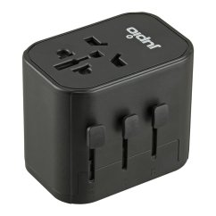 Adaptér Jupio Travel Adapter 2x USB-A 1x USB-C 15.5W univerzálny cestovný