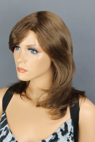 Dámská paruka středně dlouhá, kaštanová 201-8 (PAR-201-8)