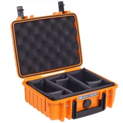 B&W Outdoor Koffer Typ 1000 mit Einteilung  Orange