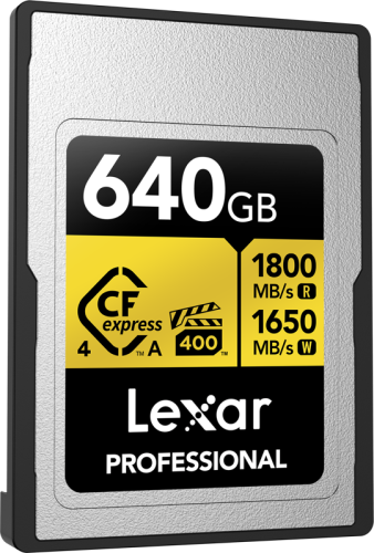 Lexar CFexpress 4.0 Pro Gold, VPG400, R1800/W1650 (Type A) 640GB
