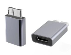 Redukce USB C samice - USB3.0 Micro B samec hliníková