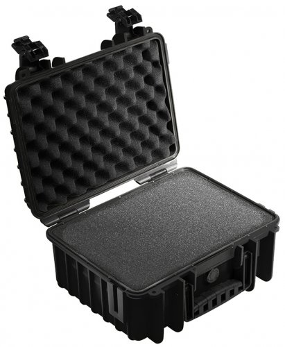 B&W Outdoor Case Type 3000 with Removable Pre-Cut Foam Black