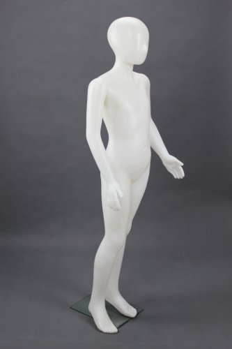 Figurína dětská dívčí, matná bílá, výška 140cm