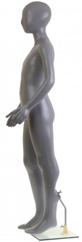 Figurína dětská, matná šedá, výška 140cm