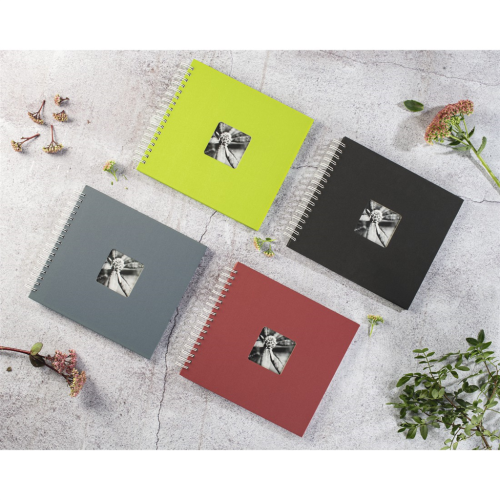 Hama album klasické spirálové FINE ART 24x17 cm, 50 stran, černé, bílé stránky