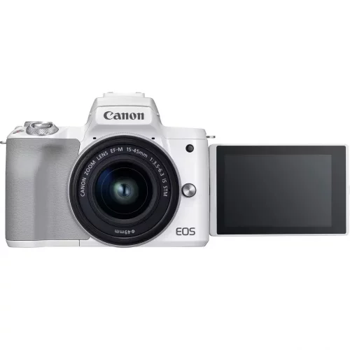 Canon EOS M50 Mark II bílý + EF-M 15-45