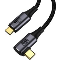 Kábel GEN 3x2 USB4™ 40Gbps 8K@60Hz Thunderbolt 3 zahnutý, 0,3m