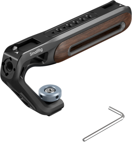 SmallRig 5250 Wooden Top Handle with Cold Shoe Mount