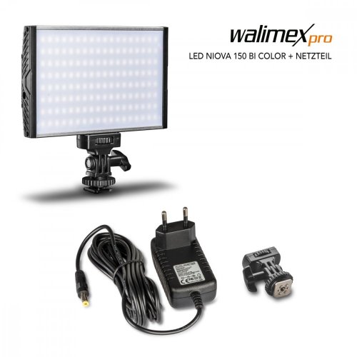 Walimex pro Niova 150 Bi Color, 15W LED Light with Power Adapter