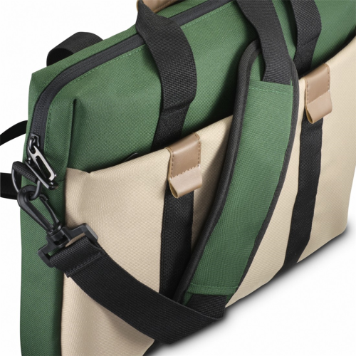 Hama Silvan, brašna na notebook, pro 40-41 cm (15,6-16,2"), recyklovaný polyester, béžová/zelená