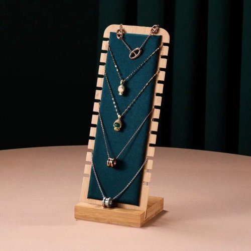 Dekolt, stojánek, stojan na šperky výška 26cm zelený (DRD5Z)