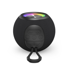 Hama Ball, Bluetooth-Lautsprecher, 5 W, LED-Hintergrundbeleuchtung, AUX-in, USB-A, microSD-Slot, schwarz