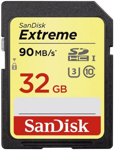 Sandisk Secure Digital 32GB Extreme, SDHC 90MB/s Class 10