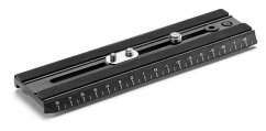 Manfrotto 504PLONGRL, Video-Kameraplatte lang mit Lineal 180 mm