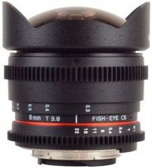 Samyang MF 8mm T3.8 VDSLR Objektiv für Nikon F