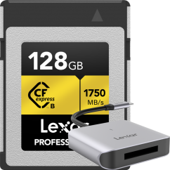 Lexar CFexpress Pro Gold R1750/W1500 128GB - incl FOC cardreader/LRW510 (CHRISTMAS DEAL)