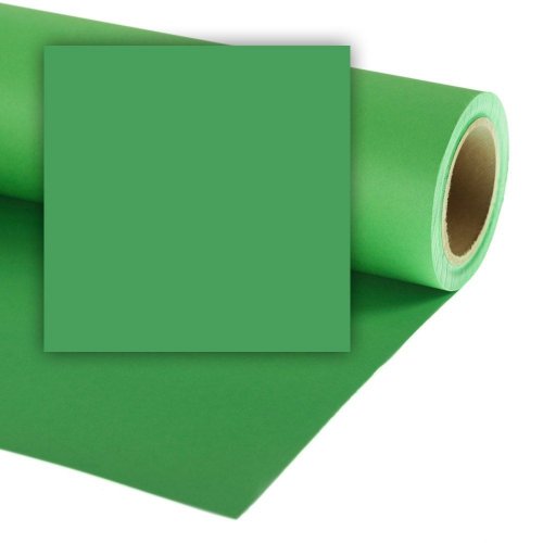 Colorama 1,35 x 11 m, jednofarebné papierové pozadie, kľúčovacie zelená