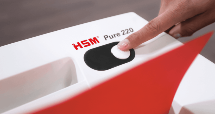 Aktenvernichter HSM Pure 220 P-4, 4x25mm, 7 Blatt, 20l, Kreditkarte, Heftklammern Aktenvernichter HSM Pure 220 P-4, 4x25mm, 7 Blatt, 20l, Kreditkarte, Heftklammern