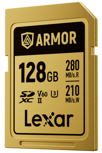 Lexar SDXC ARMOR Gold UHS-II U3, Stainless Steel, IP68 R280/W210 (V60) 128GB Lexar SDXC ARMOR Gold UHS-II U3, Stainless Steel, IP68 R280/W210 (V60) 128GB