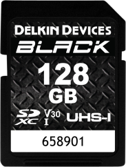 Delkin SDXC BLACK Rugged UHS-I R90/W90 (V30) 128GB