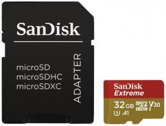 SanDisk Extreme microSDHC 32GB 100 MB/s A1 Class 10 UHS-I V30 + Adapter, für Outdoor Cams