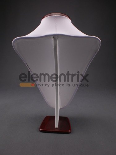 Állvány, Display, Ékszerállvány 36cm Magasságú Fehér Bőr (D01)
