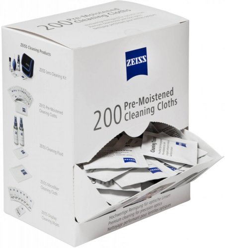 Zeiss Pre-Moistened Cleaning Cloths, Box 200pcs
