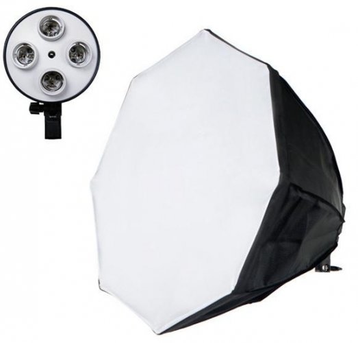 Octagon 70cm deštníkového typu pro čtyři žárovky s paticí E27