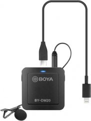 Boya BY-DM20 dvojkanálový klopový mikrofón pre iOS a Android