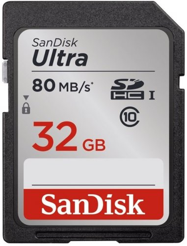SanDisk Secure Digital 32GB ULTRA CLASS 10 UHS1, SDHC 80MB/s
