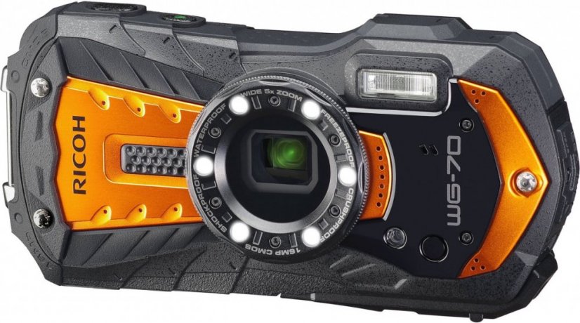 Ricoh WG-70 digitální odolný fotoaparát oranžový