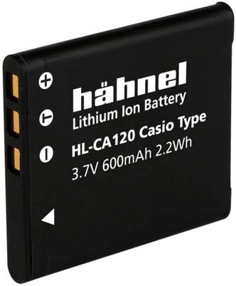 Hähnel HL-CA120, Casio NP-120, 600mAh, 2.2Wh, 3.7V