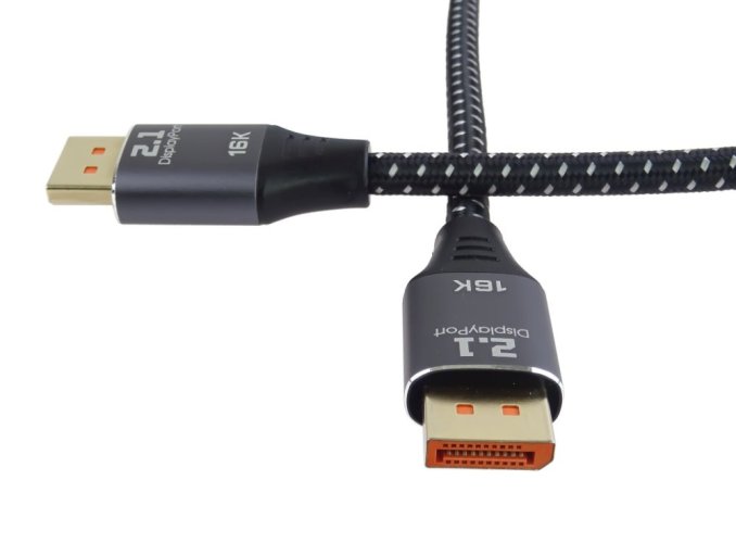Kabel DisplayPort 2.1, 16K@60Hz, kovové a pozlacené konektory, 2 m