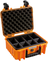 B&W Outdoor Koffer Typ 3000 mit Einteilung Orange