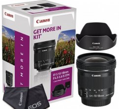 Canon EF-S 10-18/4,5-5,6 IS STM + sluneční clona EW73C + utěrka na optiku Canon