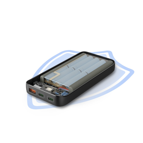 Hama PD 10 powerbank, 10000 mAh, 3 výstupy: 2x USB-C, 1x USB-A, LED displej, PD, Qualcomm