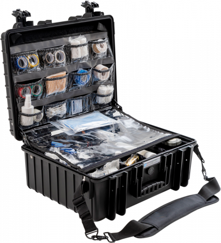 B&W Outdoor Koffer Type 6000 mit medizinischem Notfall-Kit Schwarz
