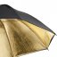 Walimex odrazný deštník 109cm 2-vrstvý černý/zlatý