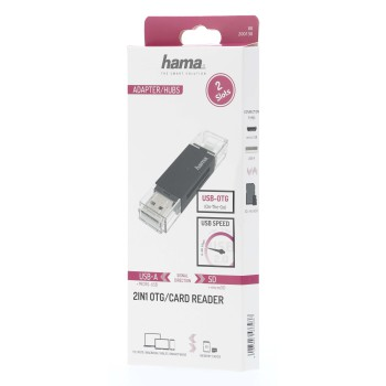 Čtečka karet Hama OTG, USB-A, micro USB, USB 2.0