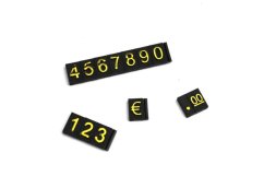 Plastové 3D cenovky řada čísel zlatá (EZLR)