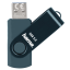 Hama USB 3.0 Flash Drive Rotate, 32 GB, 70 MB/s, petrolblau