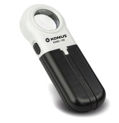 Konus Flexo-mini ruční/stolní lupa 8x s LED osvětlením