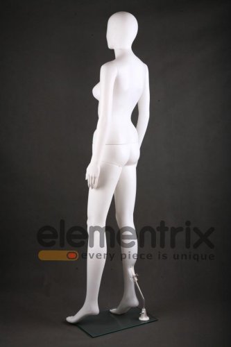Figurína dámská abstraktní bílá lesklá výška 175cm, póza 2