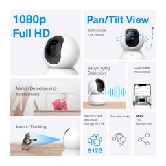 Kamera TP-Link Tapo C200C IP, 2MPx FHD, WiFi, prísvit
