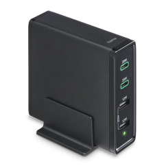 Rychlá stolní nabíječka USB Hama se stojanem, 2x USB-C PD/QC, 2x USB-A, 60 W