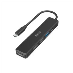 Rozbočovač USB Hama USB-C multiport, 4x USB, 1x HDMI