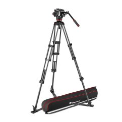 Manfrotto fluidní videohlava 504X a stativ z uhlíkových vláken MVTTWINGC se základnovou rozpěrkou | maximální výška 175 cm | užitečné zatížení 12 kg