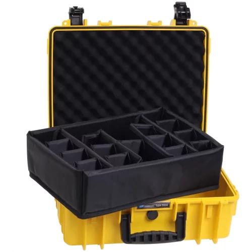 B&W Outdoor Case 5000, kufr s přepážkami žlutý