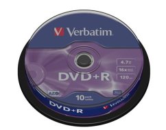 Médium Verbatim DVD+R 4,7GB 16x 10-cake
