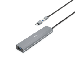 Hama USB-Hub, 7 portů, USB 3.2, 5 Gbit/s, adaptér USB-C, napájecí zdroj